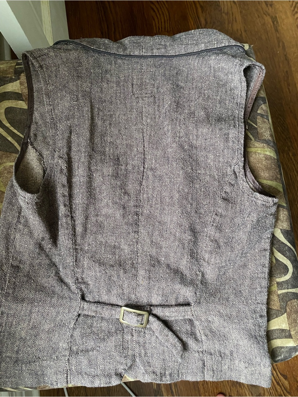 Candie's Purple Tweed Vest with Back Buckle